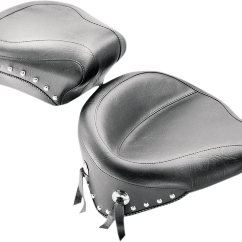 MUSTANG Wide Studded Solo Seat - FLST '08-'17 76179 - Team Dream Rides