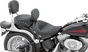MUSTANG Wide Solo Seat - With Backrest - Black - Studded W/Concho - Softail '06-'10 79532 - Team Dream Rides