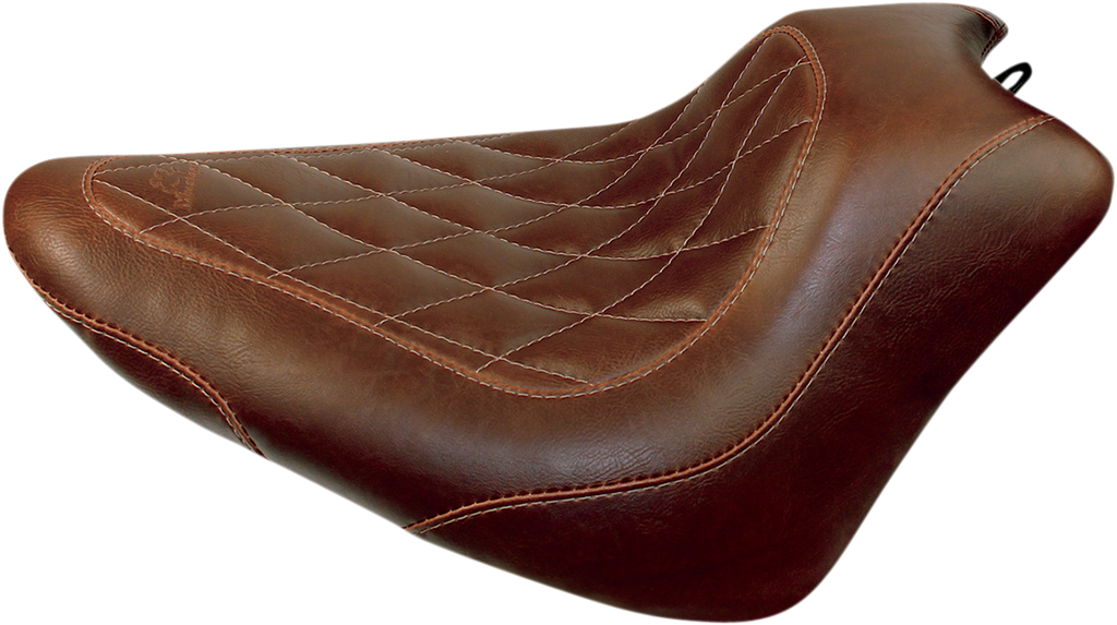 MUSTANG Seat - Wide Tripper* Solo - without Backrest - Diamond - Brown 76766 - Team Dream Rides