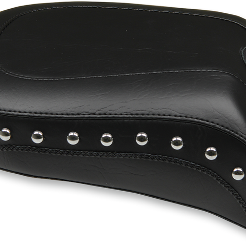 MUSTANG Wide Rear Seat - Studded - Black - FLST '05-'17 76235 - Team Dream Rides