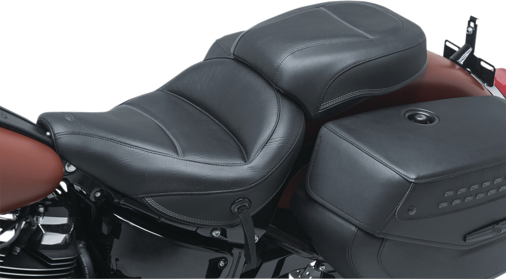 MUSTANG Max Profile Solo Touring Seat - without Driver Backrest - Black - Original - FLHC/FLDE 75880 - Team Dream Rides