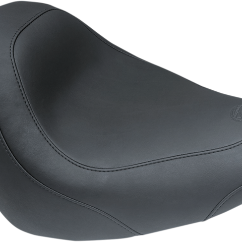 MUSTANG Seat - Wide Tripper* Solo - without Backrest - Smooth - Black 75704 - Team Dream Rides