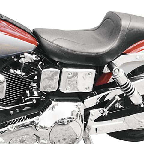 MUSTANG Seat - Fastback* - Stitched - Black - Dyna '96-'03 75439 - Team Dream Rides