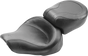 MUSTANG Vintage Style Seat - Wide - Smooth - Black - Dyna '96-'03 75536 - Team Dream Rides