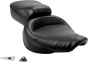 MUSTANG Vintage Style Seat - Wide - Smooth - Black - Dyna 75680 - Team Dream Rides