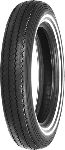 Shinko Tire Classic 240 Front/Rear Mount 90 16 W/W - Bias Tire with Double White Stripe