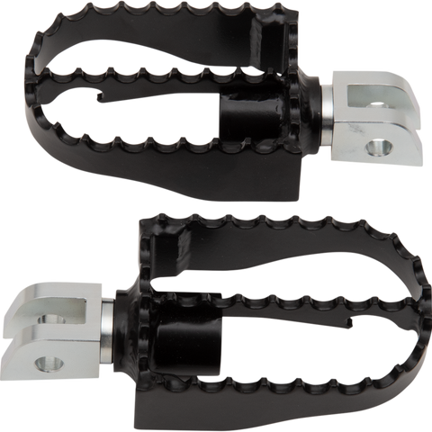 BURLY BRAND MX Foot Pegs - Driver - Black/Chrome B13-1007B