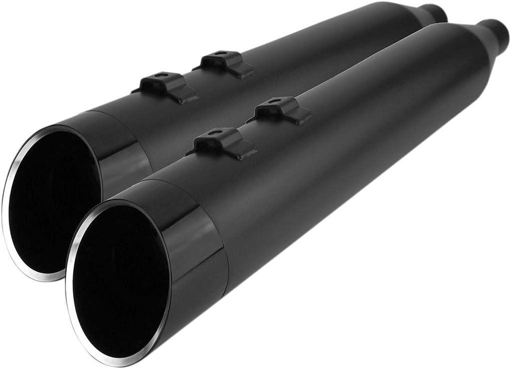 Khrome Werks 4-1/2 inch HP-Plus Slip-On Mufflers with Black Edge Tip - Part Number 202855