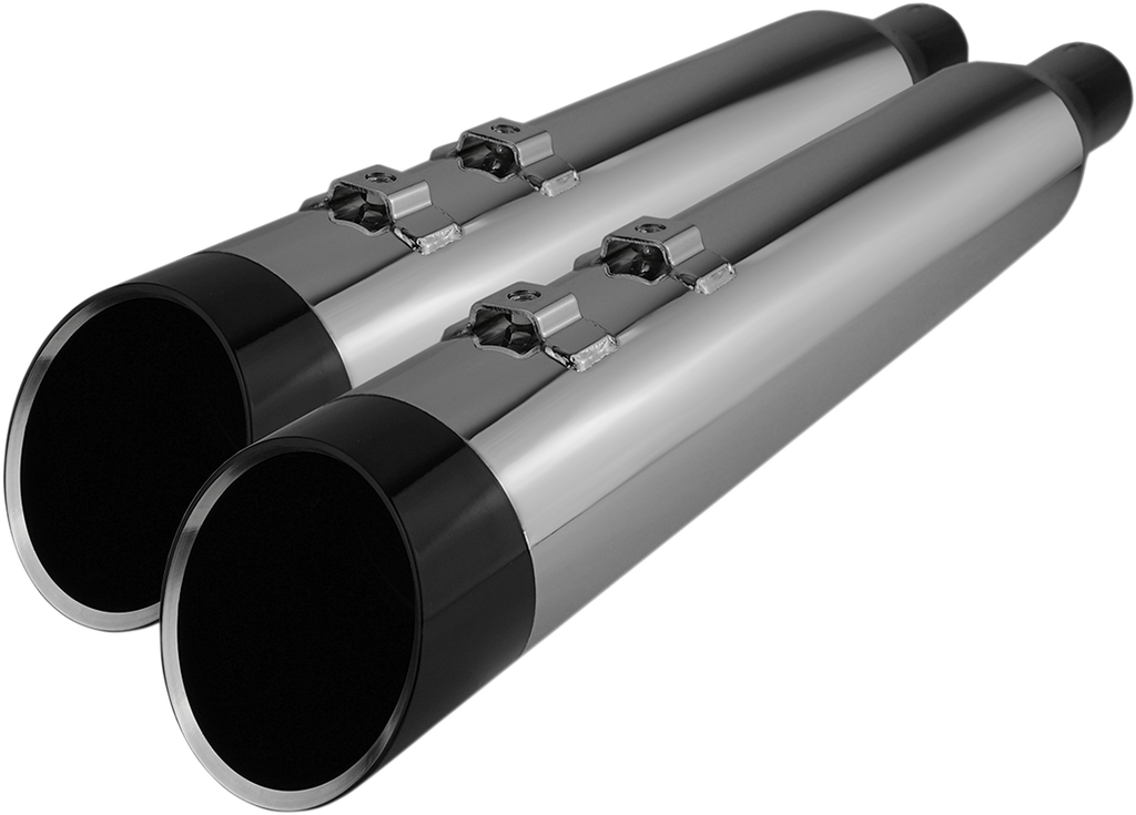 Khrome Werks 4-1/2" HP-Plus® Slip-On Mufflers for Touring Models - Chrome with Edge (Part #202765)