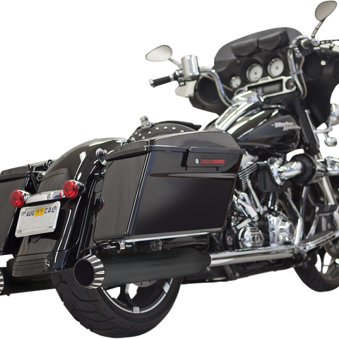 Bassani Exhaust 4-Inch QNT Mufflers with Silencer Chamber – Black (Part Number 1F7QNT5B)