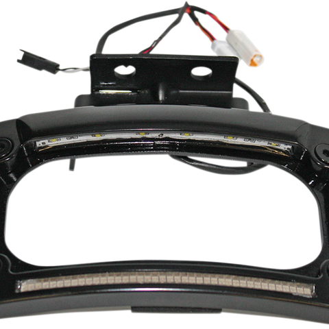 CUSTOM DYNAMICS CD-LP-IND-B Dual-LED License Plate Frame for Indian Motorcycles - Black