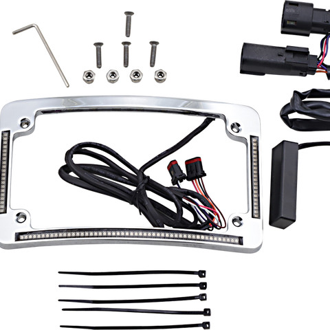 CUSTOM DYNAMICS Radius License Plate Frame - Chrome TF05-BCM4-C