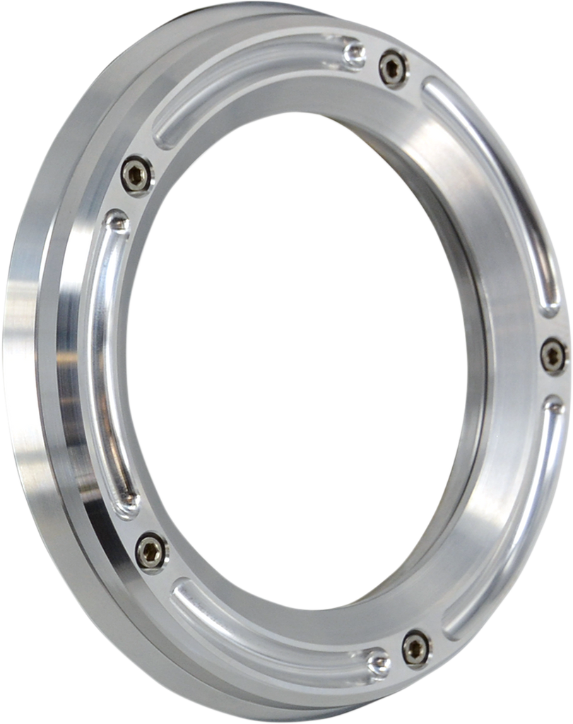 TRASK Assault Derby Cover - Raw TM-0040R with Acrylic Window for Harley-Davidson