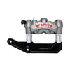 Titanium Gray Brembo 108mm GP4-RS Monobloc Caliper with Aluminum 29mm Spacers and Black Radial Bracket
