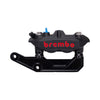 Black Brembo 108mm M4 Monobloc Caliper with Black 15mm Spacers and Black Radial Bracket