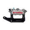 Titanium Gray Brembo 108mm M4 Monobloc Caliper with Black 29mm Spacers and Black Radial Bracket