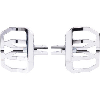THRASHIN SUPPLY CO. Mini Aggressor Floorboards Chrome - Front TSC-2031-3-SF - Team Dream Rides