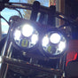 Harley-Davidson Fat Bob FXDF OG LED Headlights installed on a Fat Bob FXDF