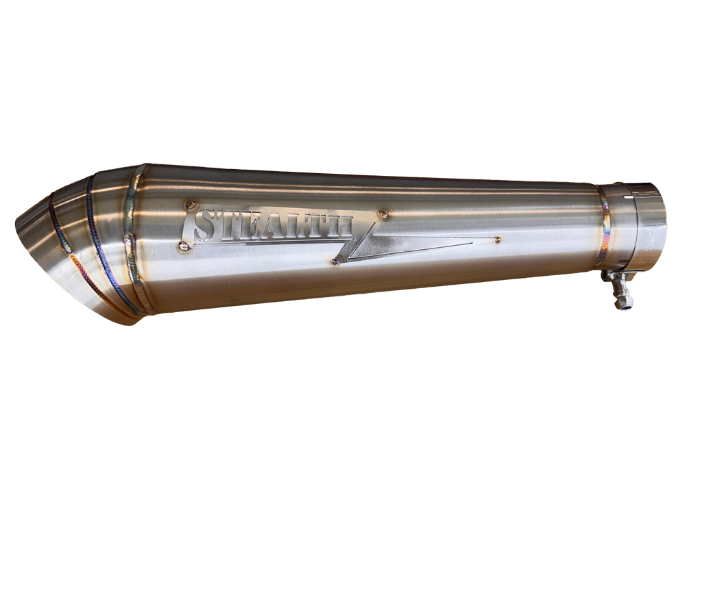 Stealth Cone-Style Turndown Muffler “Streetsweeper” – Modular 2.25" Exhaust - Team Dream Rides