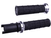 ODI Lock-On Hart-Luck Signature Full-Waffle Grips For 2024-Up-Touring & 2025-Up M8 Softails Black/Silver