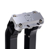 OG Black 10.5 inch Pull Back Risers with Chrome Standard Top Clamp