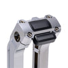 OG Chrome 10.5 inch Pull Back Risers with Chrome Digital Gauge Cut Out Top Clamp