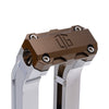 OG Chrome 10.5 inch Pull Back Risers with Bronze Standard Top Clamp
