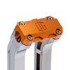 OG Chrome 10.5 inch Pull Back Risers with Orange Standard Top Clamp