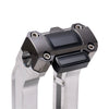 OG Aluminum 10.5 inch Straight Risers with Black Chrome Digital Gauge Cut Out Top Clamp