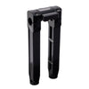 OG Black 10.5 inch Straight Risers with Black Digital Gauge Cut Out Top Clamp
