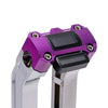OG Chrome 10.5 inch Straight Risers with Purple Digital Gauge Cut Out Top Clamp
