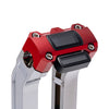 OG Chrome 10.5 inch Straight Risers with Red Digital Gauge Cut Out Top Clamp