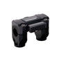 OG Black 2 inch Straight Risers with Black Digital Gauge Cut Out Top Clamp