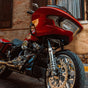 OG Chrome 2014-Up Touring Triple Trees kit installed on a 2024 Road Glide Satndard