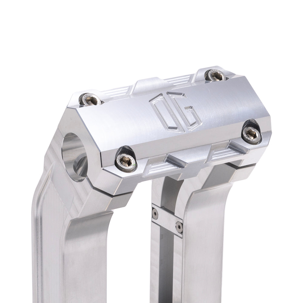 OG Aluminum 6.5 inch Pull Back Risers with Aluminum Standard Top Clamp