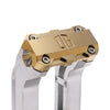 OG Aluminum 6.5 inch Pull Back Risers with Gold Plating Standard Top Clamp