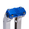 OG Chrome 6.5 inch Pull Back Risers with Blue Standard Top Clamp