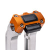 OG Aluminum 6.5 inch Straight Risers with Orange Digital Gauge Cut Out Top Clamp