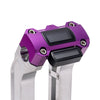 OG Aluminum 6.5 inch Straight Risers with Purple Digital Gauge Cut Out Top Clamp