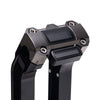 OG Black 6.5 inch Straight Risers with Black Chrome Digital Gauge Cut Out Top Clamp
