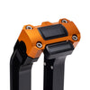 OG Black 6.5 inch Straight Risers with Orange Digital Gauge Cut Out Top Clamp