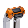 OG Chrome 6.5 inch Straight Risers with Orange Digital Gauge Cut Out Top Clamp
