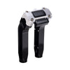 OG Black 8.5 inch Pull Back Risers with Aluminum Digital Gauge Cut Out Top Clamp