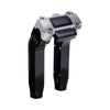 OG Black 8.5 inch Pull Back Risers with Chrome Digital Gauge Cut Out Top Clamp