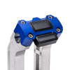 OG Aluminum 8.5 inch Straight Risers with Blue Digital Gauge Cut Out Top Clamp