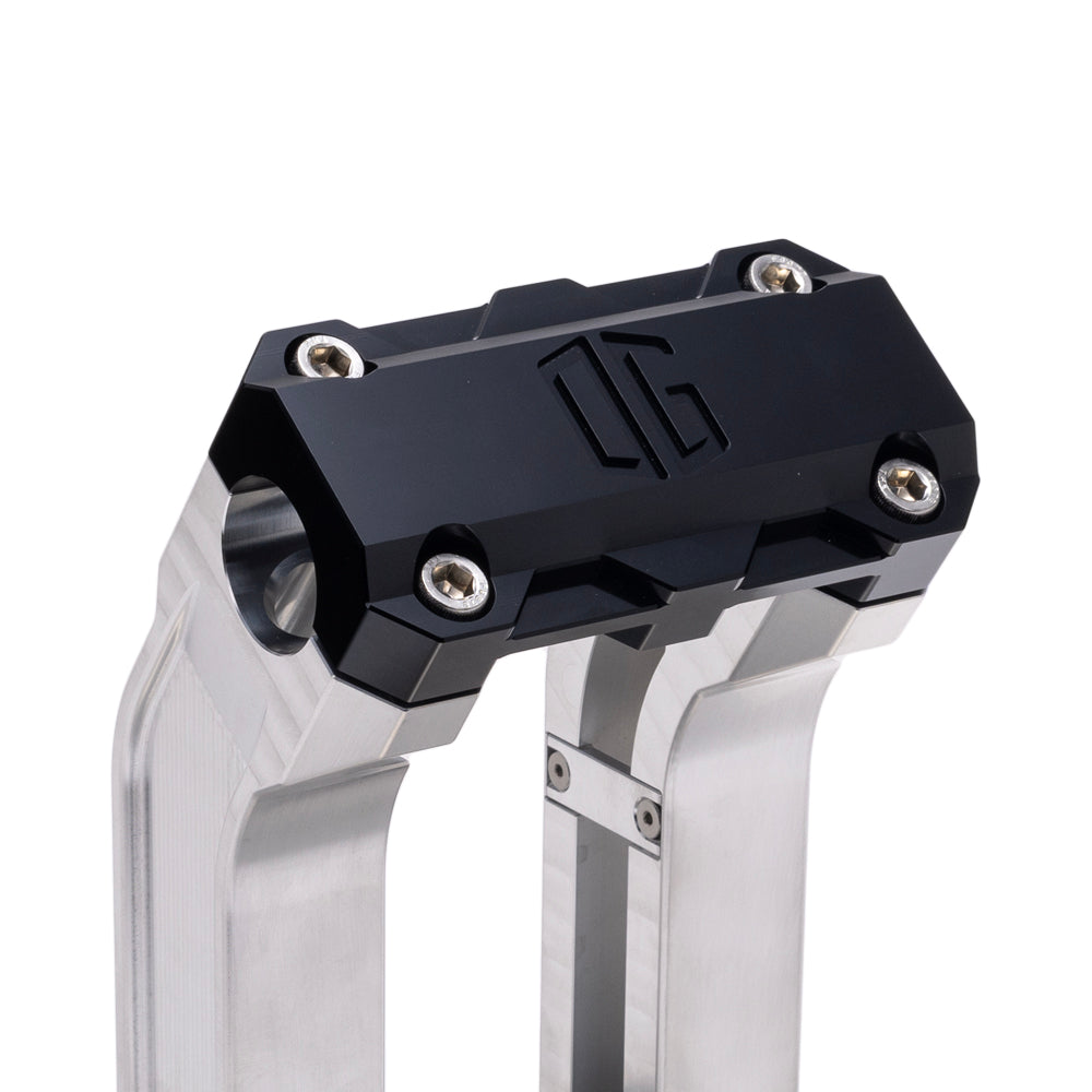 OG Aluminum 8.5 inch Straight Risers with Black Standard Top Clamp
