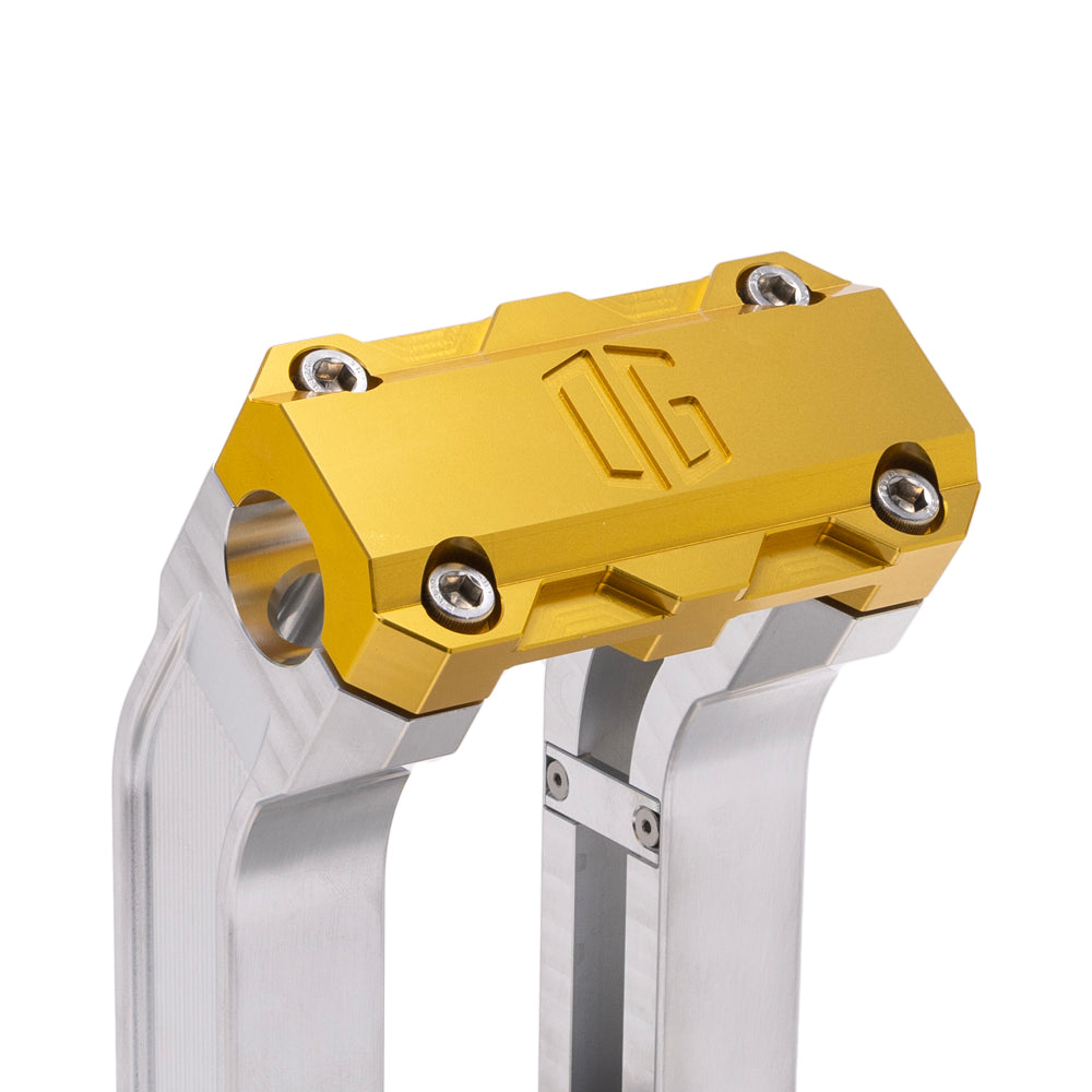 OG Aluminum 8.5 inch Straight Risers with Gold Standard Top Clamp