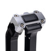OG Black 8.5 inch Straight Risers with Chrome Digital Gauge Cut Out Top Clamp