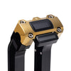 OG Black 8.5 inch Straight Risers with Gold Plating Digital Gauge Cut Out Top Clamp