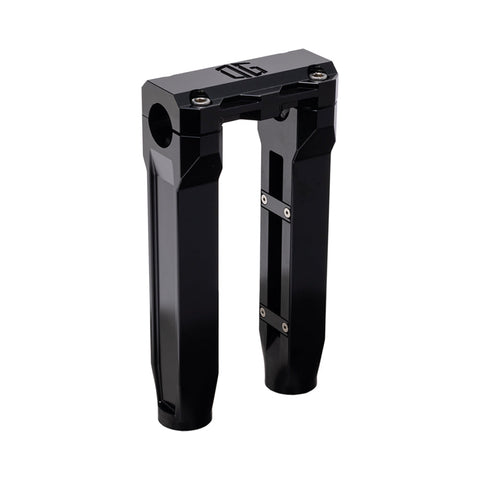 OG Black 8.5 inch Straight Risers with Black Standard Top Clamp